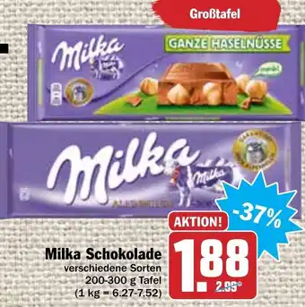 Hit Milka Schokolade 200-300g Angebot