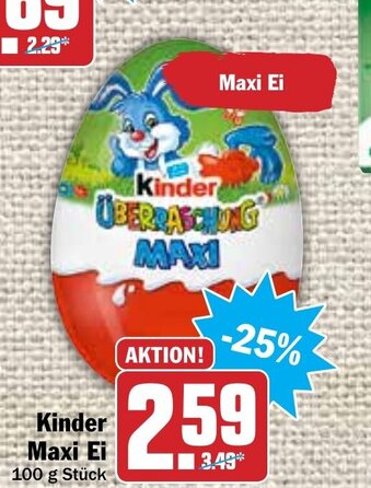 Hit Kinder Maxi Ei 100g Angebot