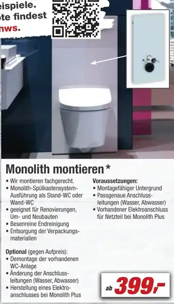 toom Baumarkt Monolith montieren Angebot