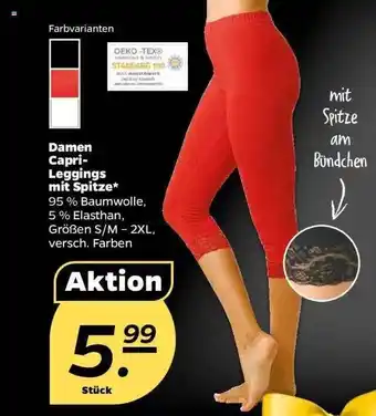 NETTO Damen capri-leggings mit spitze Angebot