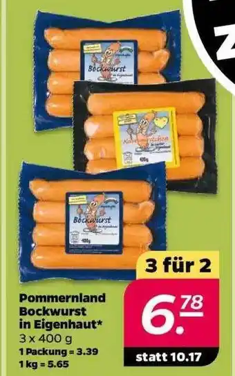 NETTO Pommernland bockwurst in eigenhaut Angebot