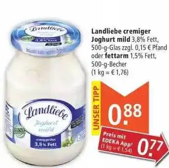 Marktkauf Landliebe cremiger joghurt mild oder fettarm Angebot