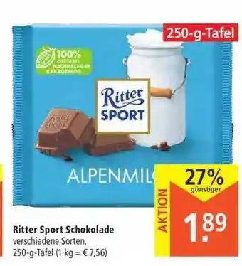 Marktkauf Ritter sport schokolade Angebot