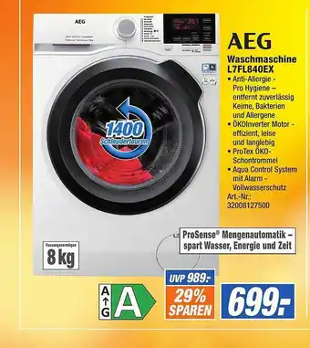 Expert Technomarkt Aeg waschmaschine l7fl840ex Angebot