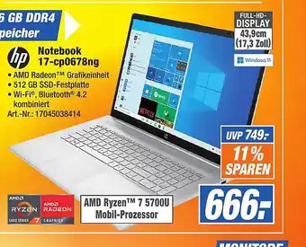 Expert Technomarkt Hp notebook 17-cp0678ng Angebot