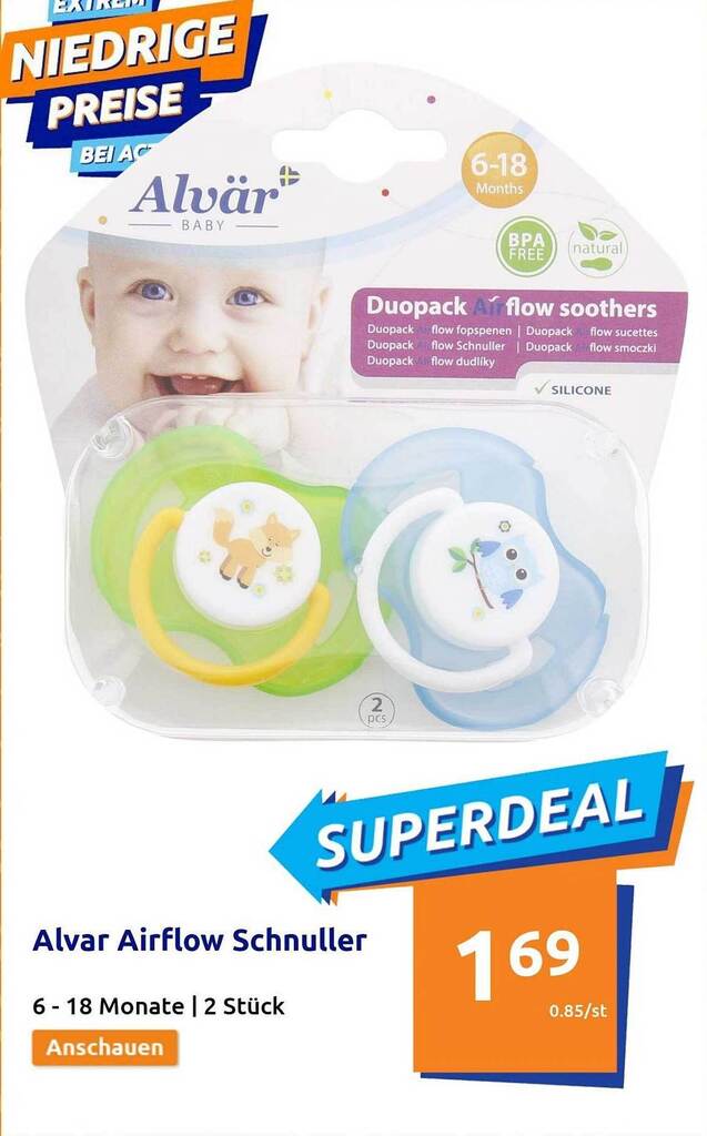 Alvar airflow schnuller Angebot bei Action