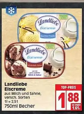 Edeka Landliebe eiscreme Angebot