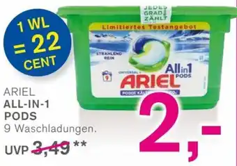 KODi Ariel All in 1 Pods  9 Waschladungen Angebot