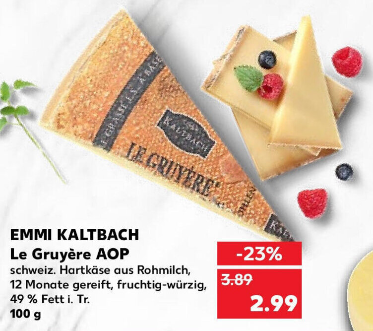 Emmi Kaltbach Le Gruyère AOP 100 g Angebot bei Kaufland