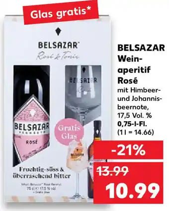 Kaufland Belsazar Weinaperitif Rosé 0,75 L-Fl. Angebot