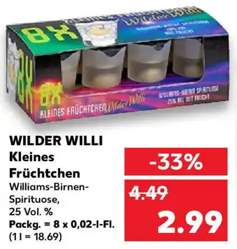 Kaufland Wilder Willi Kleines Früchtchen 8x0,02 L-Fl. Angebot