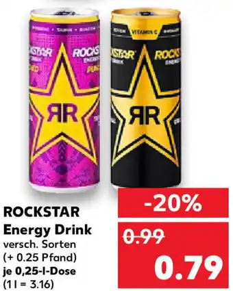 Kaufland Rockstar Energy Drink 0,25 L Dose Angebot