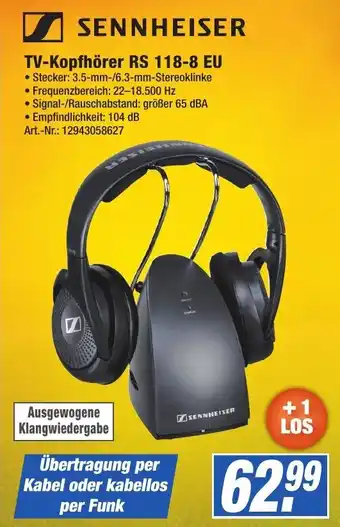 Expert Technomarkt Sennheiser TV-Kopfhörer RS 118-8 EU Angebot