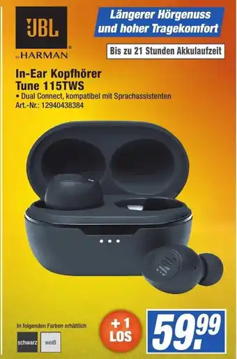 Expert Technomarkt JBL In Ear Kopfhörer Tune 115TWS Angebot