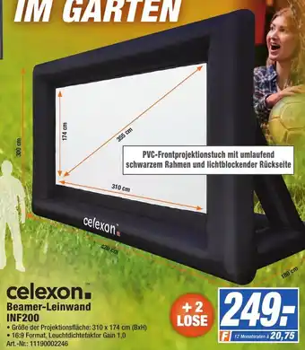 Expert Technomarkt celexon Beamer Leinwand INF200 Angebot