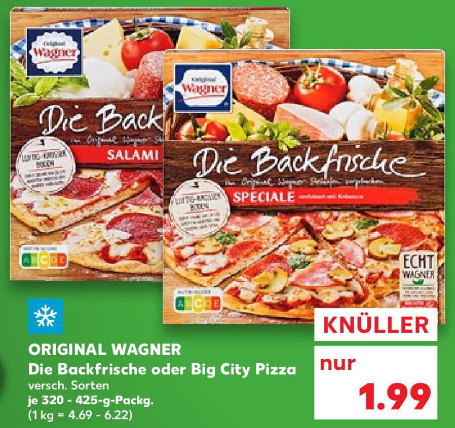 Original Wagner Die Backfrische oder Big City Pizza 320425 g Packg