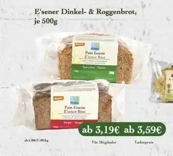 LPG Biomarkt E'sener dinkel- & roggenbrot Angebot