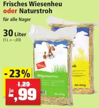 Thomas Philipps Frisches Wiesenheu oder Naturstroh  30 Liter Angebot