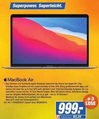 Expert Technomarkt MacBook Air Angebot