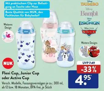 Aldi Süd Nuk Flexi Cup, Junior Cup oder Active Cup Angebot