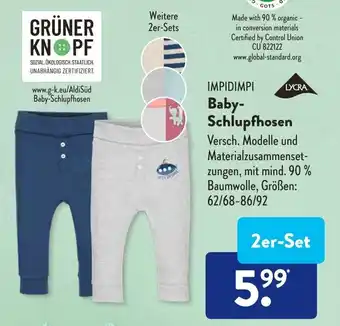 Aldi Süd Impidimpi Baby Schlupfhosen 2er Set Angebot