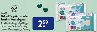 Aldi Süd Mamia Baby Pflegetücher oder feuchte Waschlappen Angebot