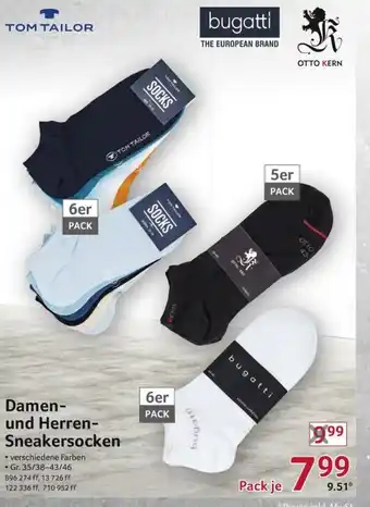 Selgros Damen- o. Herren-Sneaker-Socken 5/6 Paar Angebot