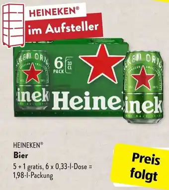 Aldi Süd Heineken Bier 6x0,33 L Dose Angebot