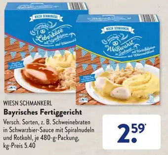 Aldi Süd Wiesn Schmankerl Bayrisches Fertiggericht 480 g Packung Angebot