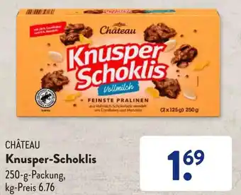 Aldi Süd Château Knusper Schoklis 250 g Packung Angebot