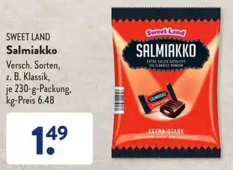 Aldi Süd Sweet Land Salmiakko 230 g Packung Angebot