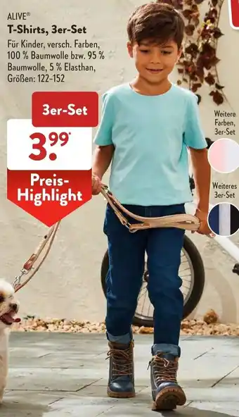 Aldi Süd Alive T-Shirts, 3er Set Angebot