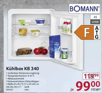 Selgros Bomann Kuhlbox | KB340 Angebot