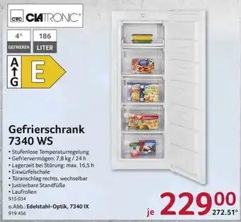 Selgros ClaTronic Gefrierschrank | 7340 WS Angebot