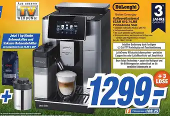 Expert Technomarkt DēLonghi Kaffeevollautomat ECAM 610.74.MB Primadonna Soul Angebot