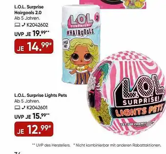 Galeria L.o.l. surprise hairgoals 2.0 oder l.o.l. surprise lights pets Angebot