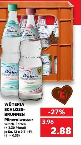 Kaufland Wüteria schloss brunnen mineralwasser Angebot