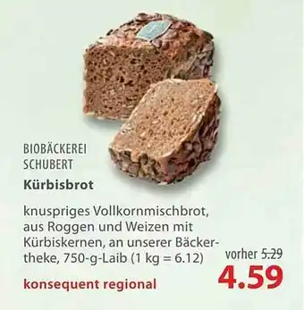 basic Biobäckerei schubert kürbisbrot Angebot