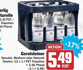 Hit Gerolsteiner 12x1L Angebot