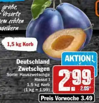 Hit Deutschland Zwetschgen 1,5 kg Korb Angebot