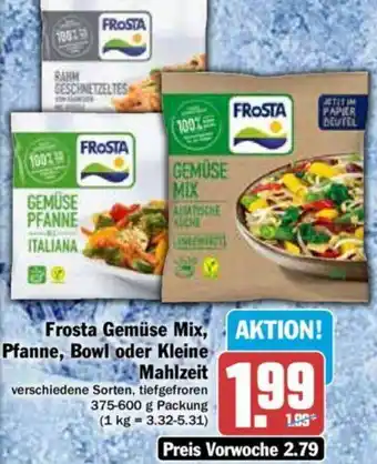 Hit Frosta Gemüse Mix, Pfanne, Bowl oder Kleine Mahlzeit 375-600 g Packung Angebot