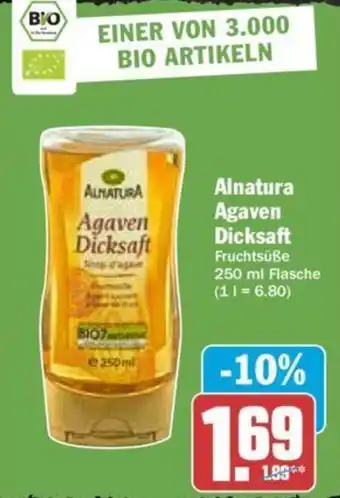 Hit Alnatura Agaven Dicksaft 250 ml Flasche Angebot