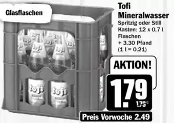 Hit Tofi Mineralwasser 12x0,7 L Flaschen Angebot