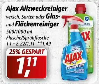 Simmel Ajax allzweckreiniger oder glas und flächenreiniger Angebot