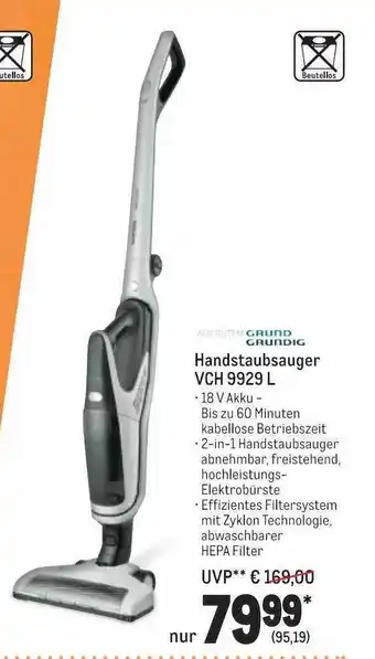 METRO Grund grundig handstaubsauger vch 9929 l Angebot