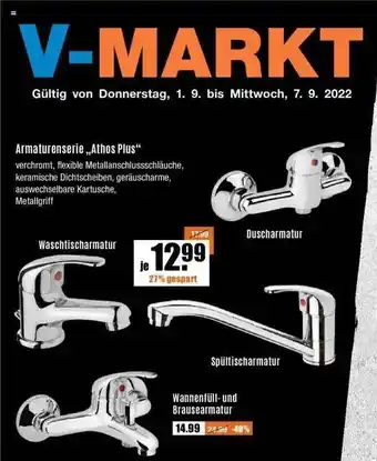 V Markt Armaturenserie „athos plus” Angebot