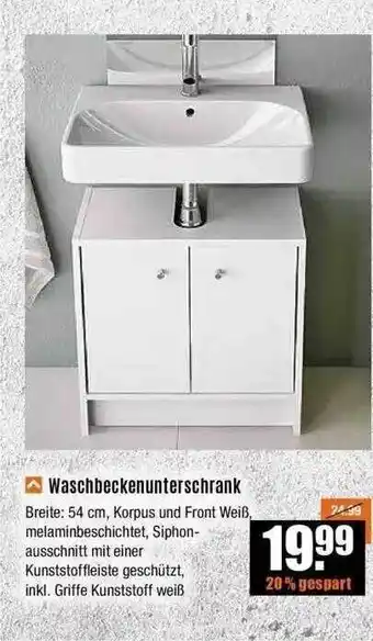 V Markt Waschbeckenunterschrank Angebot