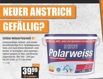 V Baumarkt Schöner wohnen polarweiß Angebot