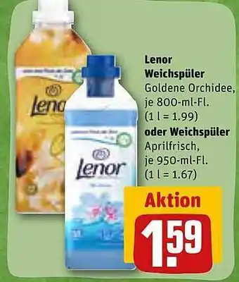 REWE Lenor weichspüler oder weichspüler Angebot