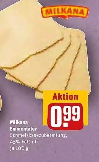 REWE Milkana emmentaler Angebot